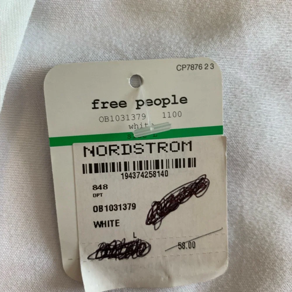 NWT Free People White Lace Detail Chemise